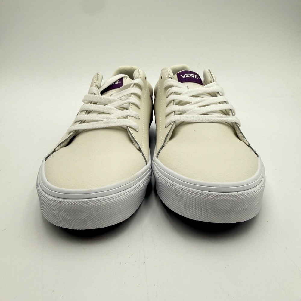 VANS Seldan Tumble White Leather Women's Low Top Sneakers Size 10 NEW - Picture 2 of 7